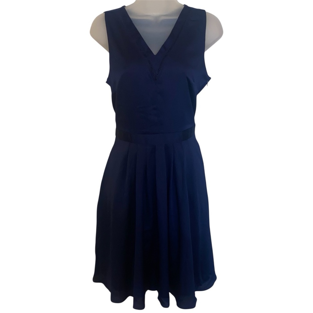 Banana Republic Blue Sleeveless V-Neck A-Line Sundress